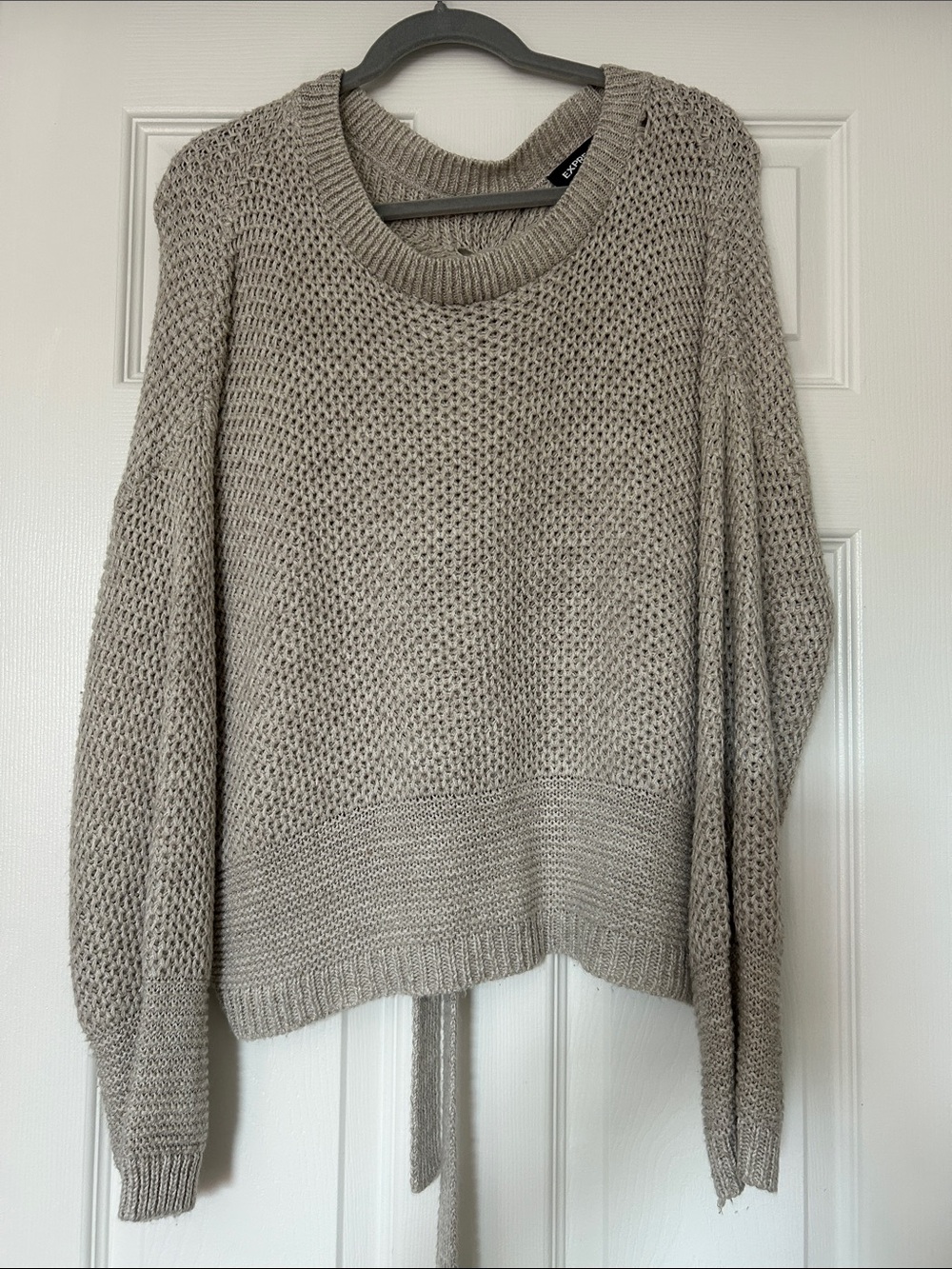 Cozy Knit Crewneck Sweater - Taupe